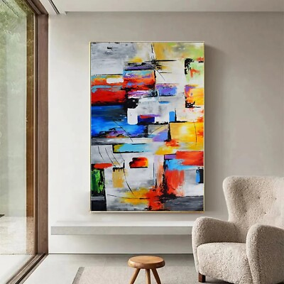 #ad Handmade Abstract Color Painting Texture Canvas Painting Modern Abstract Wall