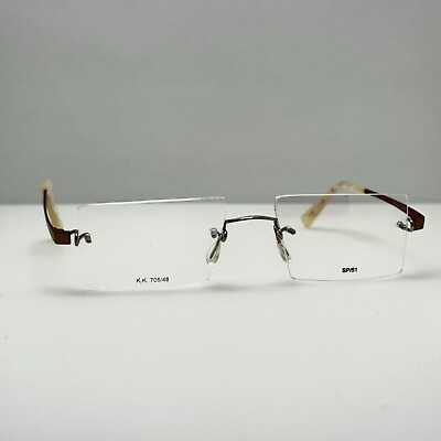#ad Kazuo Kawasaki Eyeglasses Eye Glasses Frames MP 703 87 Titan 19 140 Japan