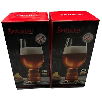 #ad Set of 2 Spiegelau Glasses CRAFT BEER or STOUT 19 oz Made In Germany NIB
