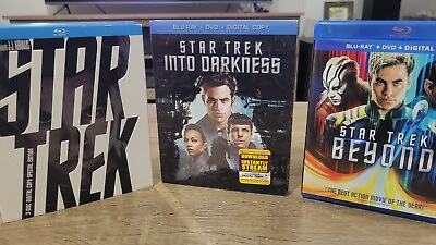 #ad Star Trek Blu Ray Lot New Trilogy Into Darkness Beyond Movie Collection