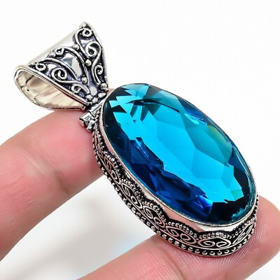 #ad Tanzanite Gemstone 925 Sterling Silver Jewelry Handmade Pendant Jewelry Gift