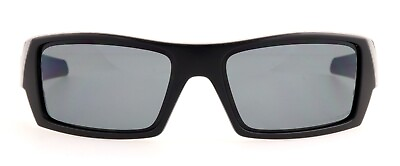 #ad Oakley GASCAN 60mm Black Polarized Sunglasses *arm scratches*