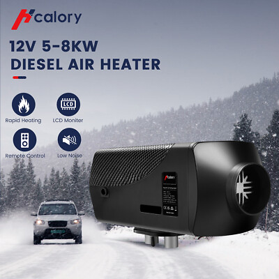 #ad HCalory 12V 5KW 8KW Diesel Air Heater Digital LCD Remote Car Caravan Truck Boat