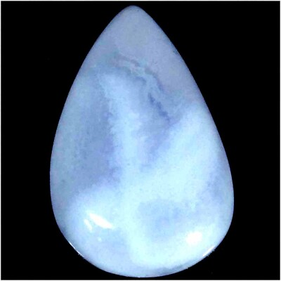 #ad 9.05Cts. 14X21X4mm 100% Natural Top Designer Blue Lace Agate Pear Cab Gemstone