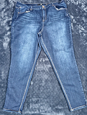 #ad 1822 Denim Adrianna Jeans Size 24W Stretch Dark Wash High Rise Skinny Plus Size