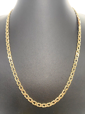 #ad Solid 9ct 9 Carat Gold Double Curb Link Chain Necklace 20quot; 51cm 4.5mm Jewellery