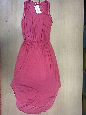 #ad La Miel Dress Pink Sleeveless Size Small Hi Low BNWT