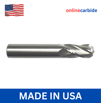 #ad 5 8quot; 4 FLUTE BALL NOSE CARBIDE END MILL