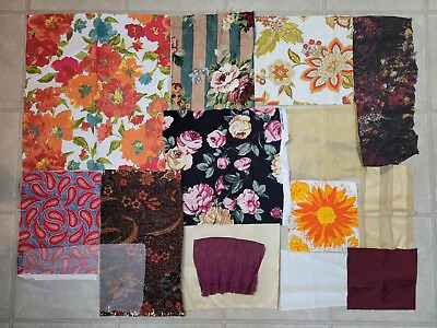 #ad Junk Journal Fabric Fall Colors Slow Stitch Scrapbooking Supply Lot Vintage amp;New