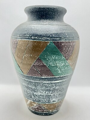 #ad Vintage River Junction Pottery Works Southwest Vase Urn 8quot;