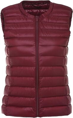 #ad Women#x27;s Winter Ultralight Collarless Outdoor Puffer Down Short Vest