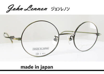 #ad John Lennon Glasses Frame JL 1103 Color 3 Antique Gold Case Made In Japan New