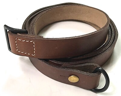 #ad WWI FRENCH LEBEL 1890 92 1915 RIFLE LEATHER CARRY SLING BROWN LEATHER