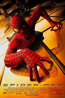 #ad 2002 Spiderman Movie Poster 11X17 Peter Parker Tobey McGuire Goblin Marvel 🕷🍿