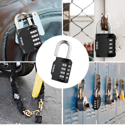 #ad ORIA 4 Digit Combination Lock Waterproof and Resettable Lock