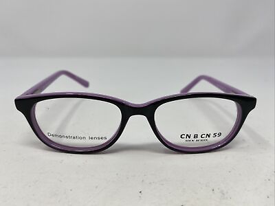 #ad CN B CN 59 LILAC 46 15 125 Purple Black Full Rim Eyeglasses Frame E100