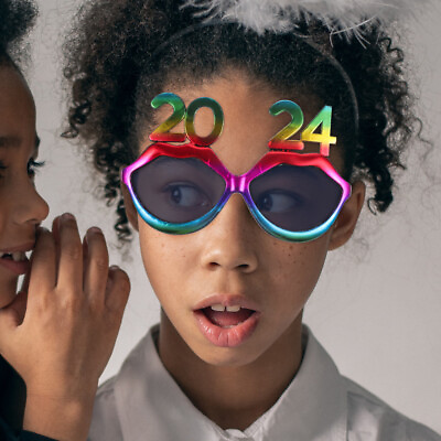 #ad 2024 New Year Eyeglasses Happy Years Eve Sunglasses Decor Props