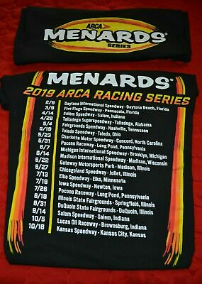 #ad Menards 2019 Arca Racing Series Black T Shirt Multiples Discount Size: S 3XL