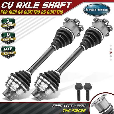 #ad 2x CV Axle Shaft Assembly for Audi A4 A5 Quattro 2.0L 3.2L Front Left amp; Right