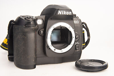 #ad Nikon D100 6.1 MP DSLR Camera Body with Strap Cap Battery TESTED V25