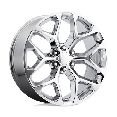 #ad GMC Denali 1500 Snowflake Style Wheel 22x9 24 Chrome 6x139.7 6x5.5 QTY 1
