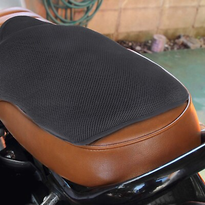 #ad Motorcycle Comfort Gel Seat Cushion Universal Air Motorbike Pillow Pad Cover
