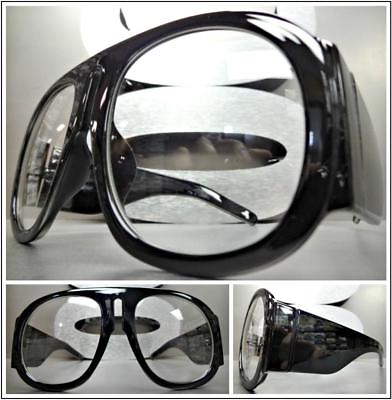 #ad OVERSIZED EXAGGERATED RETRO Style Clear Lens EYE GLASSES Super Thick Black Frame $19.99