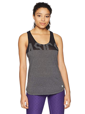 #ad ASICS Women#x27;s Soft Touch Racer Tank Performance Black Heather Large