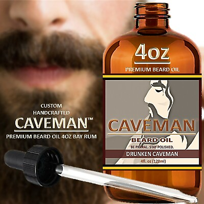 #ad Beard Growth Oil Hair Mustache Facial Grow Natural Men Fast Serum 4oz Bay Rum