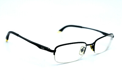 #ad Ray Ban Eyeglasses Men RB 6133 2509 Black Half Rim Women Frame 51 19 140 #1210