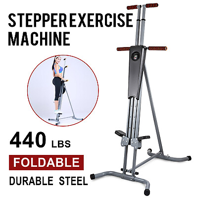 #ad New Maxi Vertical Climber Exercise Equipment LCD Stepper Cardio Fitness Gym