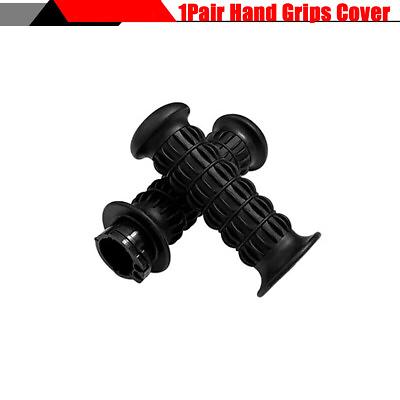 #ad 2x Black Hand Grips Handle Bar Cover Protector Non slip For Motorcycle Modified