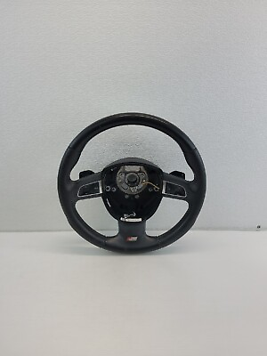 #ad 2009 2012 AUDI A3 S LINE STEERING WHEEL LEATHER WITH PADDLES 8P0419091EB OEM