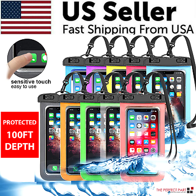 #ad 3 Pack Waterproof Floating Cell Phone Pouch Dry Bag Case Cover For Phone Samsung $9.39