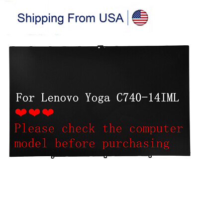#ad LCD Touch Screen w Bezel 14quot; FHD 30 Pin 5D10S39587 For Lenovo Yoga C740 14IML