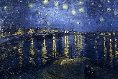 #ad Starry Night Over the Rhone by Vincent Van Gogh art painting print