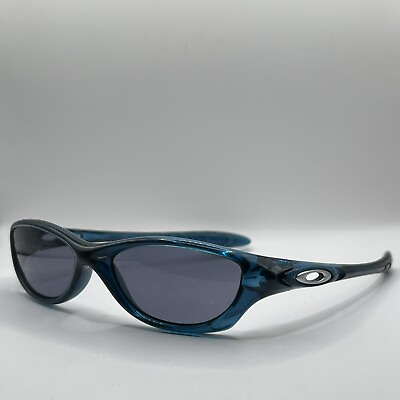 #ad Vintage Oakley Four Crystal Blue Iridium Lenses 2000 Sunglasses Y2K Polarized