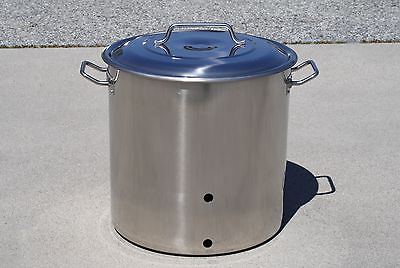 #ad CONCORD Stainless Steel Home Brew Kettle Brewing Stock Pot Beer w Precut Holes
