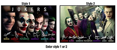 #ad Joker Movie Phoenix Joker and Ledger Joker Signature Poster