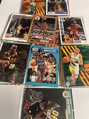 #ad NBA basketball Card Lot Of 100 1990s With Payton Magic Pippen Miller Etc