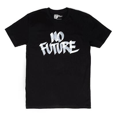 #ad TRUTH quot;No Futurequot; Streetwear Graffiti Black Short Sleeve T Shirt Adult Cotton