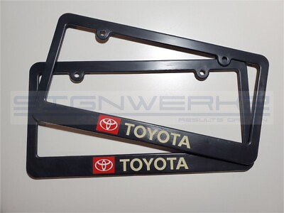 #ad Toyota License Plate Frame Toyota Beige Pair