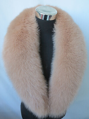 #ad 100% Real fox fur collar neck wrap women jacket collar sleeve covers cuffs