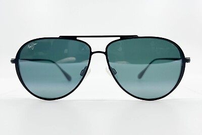 #ad Maui Jim Shallows Sunglasses MJ543 2M Black Aviator Mens Frames 8438
