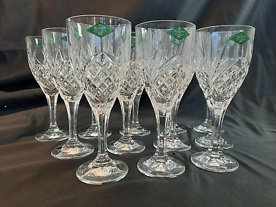 #ad Beautiful Shannon Godinger Lead Crystal Wine Glasses Set of 12