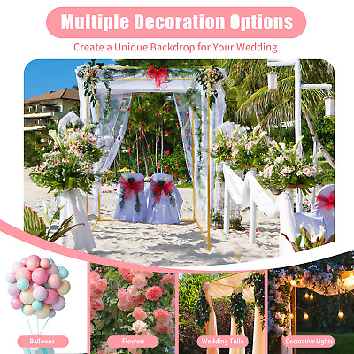 #ad Square Wedding Arch Backdrop Stand Birthday Party Metal Balloon Frame Prop