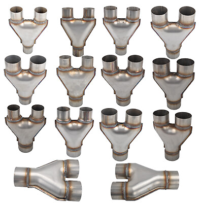 #ad Y Pipe Exhaust Pipe Adapter Connector 2#x27;#x27; 2.25#x27;#x27; 2.5#x27;#x27; 2.75#x27;#x27; 3#x27;#x27;ID Single Dual