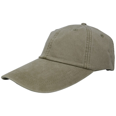 #ad Sunbuster Extra Long Bill 100% Washed Cotton Cap with Leather Adjustable Strap $24.99