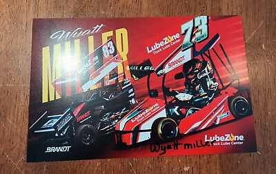 #ad Wyatt Miller NASCAR Outlaw Karts Autographed Signed Hero Card