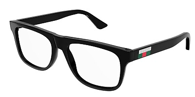 #ad Gucci GG1117O 001 Black Sporty Rectangular Men#x27;s Eyeglasses